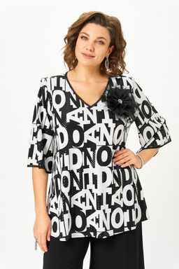 Блуза Svetlana Style 5036 черный+буквы