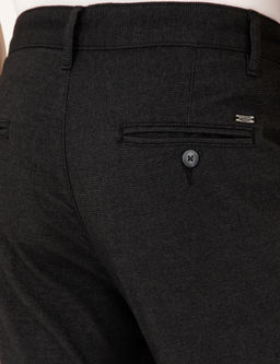 Siyah Slim Fit Kanvas Pantolon