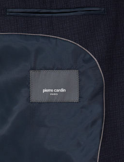 Lacivert Ex. Slim Fit _izgili Y_nl_ Tak_m Elbise