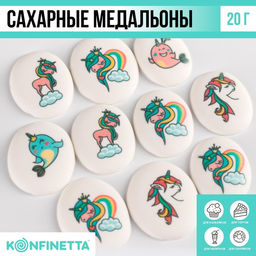 Посыпка сахарная с картинкой микс: Единороги для декора капкейков, торта, напитков, 20 г. - Simaland фото 2