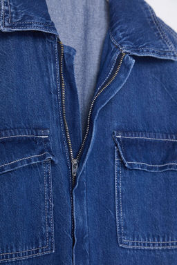 TRENDYOLMILLA Mavi Cep Detayl? Kemerli K?sa Kollu Denim Tulum TWOSS25TU00003  фото 8