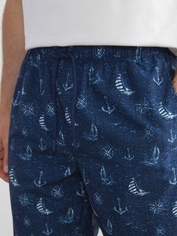 Diz Alt? Boy Desenli Erkek Deniz ?ortu