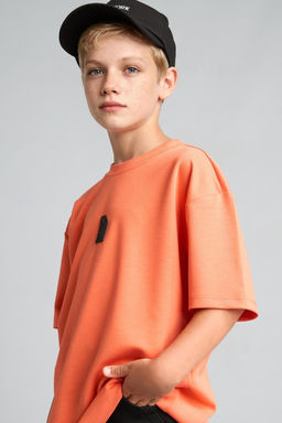 Oversize Modal S_rt Bask_l_ Ti__rt Erkek _ocuk - Defacto фото 3