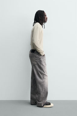 JEANS LOOSE FIT / Gris - Zara фото 4