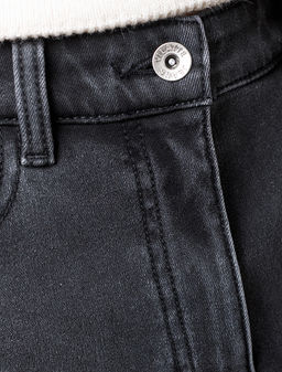 Джинсы-трубы из эластичного денима на флисе - Vilatte фото 3