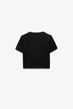 CROPPED STRETCH T-SHIRT - Zara фото 25