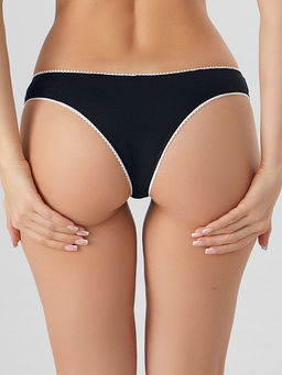 Цена за 2 штуки! Трусы бразилиана женские черные - Mark formelle фото 4