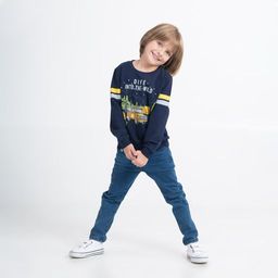 CRB wear/CWKB 62870-41-288 Джемпер модель свитшот для мальчика, темно-синий/Ex.Cherubino  фото 2