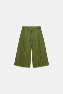 BERMUDA LARGA CINTUR?N ABALORIOS / Khaki - Zara фото 7
