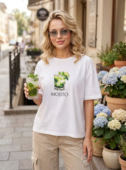 K13536 Футболка OVER SIZE (хлопок) БЕЛЫЙ