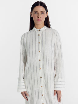 Платье женское светло-молочное в полоску полоска на св.молочном 152627