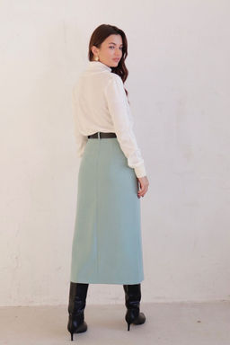 10706 Юбка с вырезом в цвете мята - Martichelli фото 14