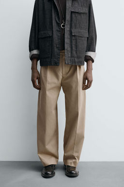 RELAXED FIT PLEATED TROUSERS - Zara фото 2