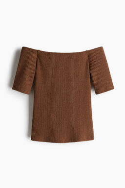 Top off-the-shoulder en punto de canal? - H&m фото 3