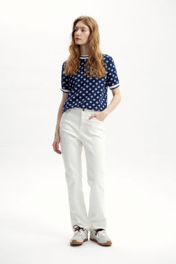 ЕВТ 3220/чернильный,мини цветы фуфайка жен