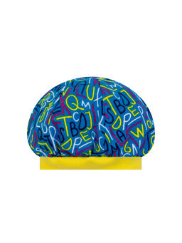 Берет детский бирюза лимонные буквы 025 (52)