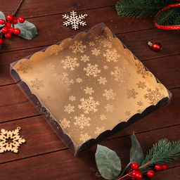 Цена за 5 шт. Коробка для печенья «С Новым годом!», 21×21×3