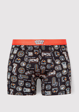 Looney Tunes Bask?l? Siyah Boxer