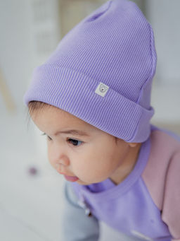 Шапка трикотажная Лаванда 0+ - Bungly фото 2