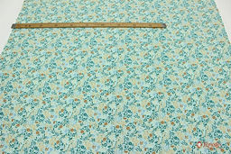 Штапель Премиум Цветочная зарисовка цв.бледная мята, ш.1.43м, вискоза-100%, 120гр/м.кв - Купава фото 5