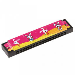 Гармошка губная 13х2,8х2,1см, металл/пластик, расцветки в ассортименте, в п/эт пакете (Китай)