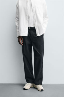 RELAXED FIT PLEATED TROUSERS - Zara фото 2