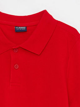 Polo Yaka Basic K?sa Kollu Pamuklu Erkek ?ocuk Ti??rt - Waikiki фото 3