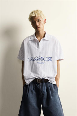CAMISA POLO RELAXED FIT RAYAS BORDADO / rayas - Zara фото 2