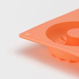 Форма для выпечки Доляна «Сладости.Пончики с кунжутом», силикон, 28.5×17 см, 8 ячеек (d=6.3 см), оранжевая