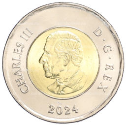 2 доллара 2024 года Канада 100 лет Королевским военно-воздушным силам Канады (Цветная)