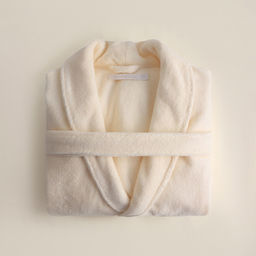 Халат махровый мужской SL HOME: Basic «Айвори», размер M, хлопок 100%, молочный