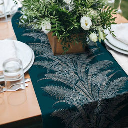 Дорожка столовая, сервировочная 50х180см Торжество, хлопок Премиум 236г/м2, упаковка классическая 28х41см, Домашняя мода (Россия)