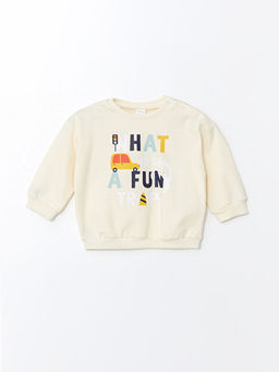 Bisiklet Yaka Uzun Kollu Bask?l? Erkek Bebek Sweatshirt ve E?ofman Alt 2li Tak?m - Waikiki фото 2