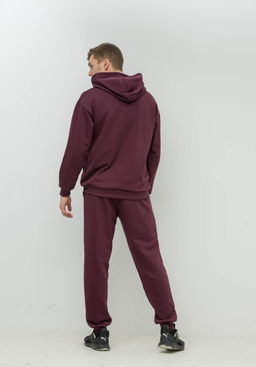 265ПМ Костюм мужской на молнии, марсала (3хнитка петля) - Knitka wear фото 10