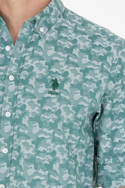 U. S. Polo Assn Мужская рубашка цвета хаки с длинным рукавом - U.s. polo assn фото 7