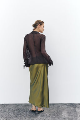 SATIN MIDI SKIRT - Zara фото 25