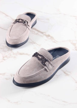 Сабо лоферы 1080.2614bl. Ваниль замша