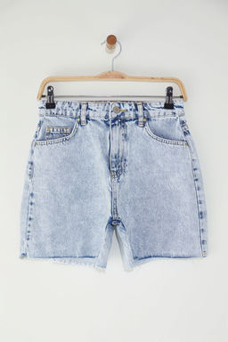 TRENDYOLMILLA Siyah Paca Kesikli City Denim Sort TWOSS25SR00177 фото 7