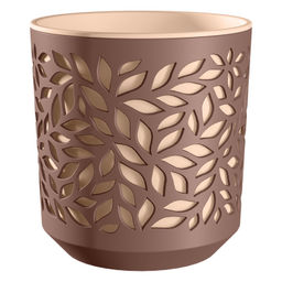 Кашпо Leaves 2,5л Мокачино/Пудра (уп.12)