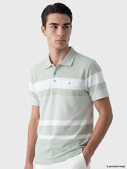 Polo Yaka ?izgili Erkek Pike Ti??rt