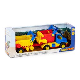 КонсТрак, автомобиль-самосвал с полуприцепом (в коробке)