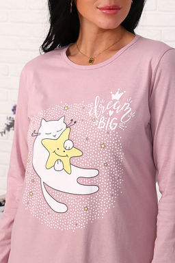 Сорочка с длинным рукавом, принт (0788, кофе) - Плиона фото 16