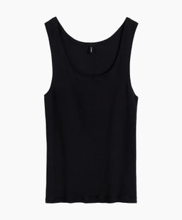 ATLANTIC LV-003 Майка женская Ribbed Top черный  фото 2