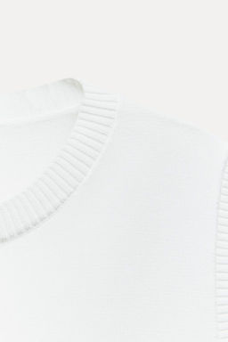 PLAIN KNIT TOP WITH RIBBED TRIMS - Zara фото 6