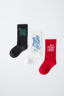 3-PACK OF GRAFFITI TEXT SOCKS - Zara фото 4
