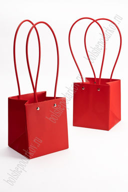 Сумка для цветов 13*15*12 см (10 шт) SF-7377, красный