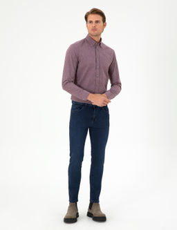 Lacivert Slim Fit Jean Pantolon