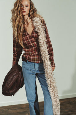 CHECK WRAP SHIRT - Zara фото 2