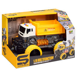 Машина "Мега самосвал" 1:16 (свет, звук) в коробке (цвет желтый)