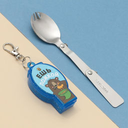 Складная ложка-брелок Ешь ложкой, 4 х 6.6 см